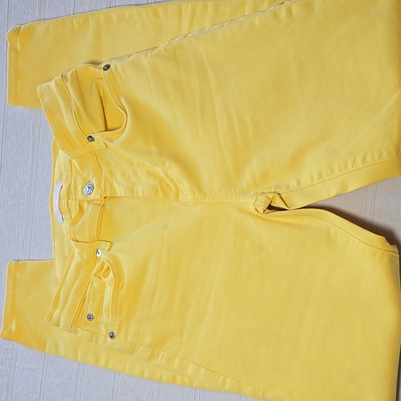 7 For All Mankind "High Waist Ankle Skinny" Jeans Vivid Yellow Women's Size 26 - Picture 13 of 13